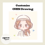 CUTE DRAWING ONLY RM15 FAMILY FRIENDS AND COUPLE PETS ALL DOABLE MAKE YOUR SPECIAL WALLPAPER OR SOFT