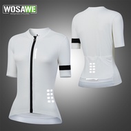 WOSAWE Women Cycling Half Sleeve Jerseys Ladies MTB Bike Shirts Summer Autumn
