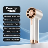 【COD】 JQVITEK Mini Kipas Mudah Alih 100 Super Laju Bahan Logam Angin Super Kencang Paparan LED-FN30E