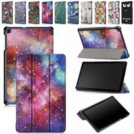 Coloured drawing flip leather Case Samsung Galaxy Tab A 10.1 2019 T510 T515 SM-T510 ultra-thin Tri-Fold stand Tablet cover