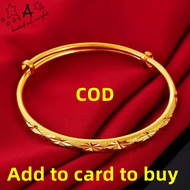 Pure 18k Saudi Gold Bracelet Pawnable for Women Buy 1 Take 1 Ring or Earings Lucky Charm Bracelet Gold Round Belly Bangle Retro Bracelet Thick Gold Solid Bead Bracelet Couple Bracelets Fashion Jewellery Legit Sale