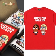 COD Tshirt Budak Lelaki Crybaby 100% Cotton Cartoon T Shirt Kids & Adults Fashion Crew Neck T-Shirt