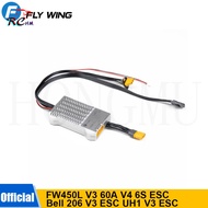 Flywing 2 in 1 FW450L V3 60A V4 6S ESC Digital Helicopter ESC Spare Parts FLYWING Bell 206 V3 ESC UH