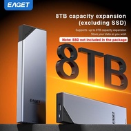 EAGET SE630D M.2 SSD Enclosure Dual Protocol (NVMe/SATA) USB 3.2 Gen 2 10 Gbps Type-C External SSD E