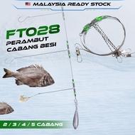 【MR.T】Perambut Wire Leader Matakail 2~5 Cabang – Trace Fishing Line Kolam Laut Sungai 18cm 40cm 68cm