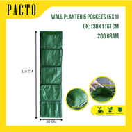 Wall Planter Bag 5 Kantong Pot Dinding Hijau Planter Bag Vertical