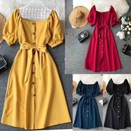 Oscar FS - CIKITA-BYK Dress MOSCREPE COLOR FREE BELT BELT BEST FASHION CICI