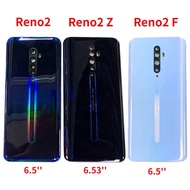 Back Glass For OPPO Reno 2 Reno2 Z F Back Battery Cove Rear Door Housing Back Case with Logo Replacement Part