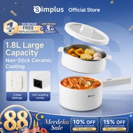 Simplus 1.8L Multi-Functional Electric Cooker丨Long Handle丨600W Power丨Titanium Ceramic Glaze Non-Stic