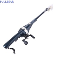 PULLBEAR Fishing Rod, 131cm with Fishing Line Fish Pole Reel Combo, Ultra Hard Foldable Telescopic P