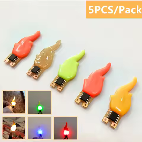 3V 5V Four-color Led Cob Flash Candle Edison Flame LED Filament 2200K Diode Birthday Party Decoratio