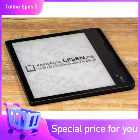 Tolino Epos 3 Portable Ereader 8inch 32G, Waterproof Bluetooth Ebook Reader Smartlight