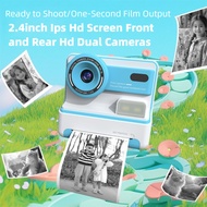 New Kids Print Camera Instant Print Camera Dual Lens 2.4'' HD Screen