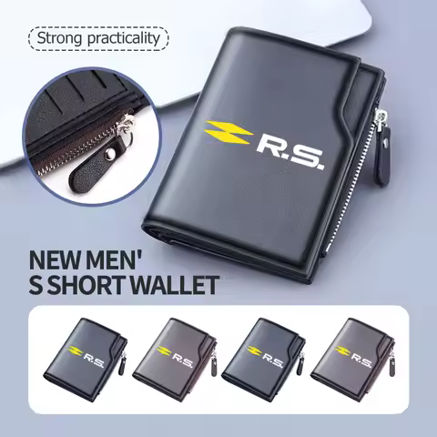 For Renault Foldable Wallet Coin Card Holders Credit Card Clip Protector Cover RS Kadjar Captur Clio