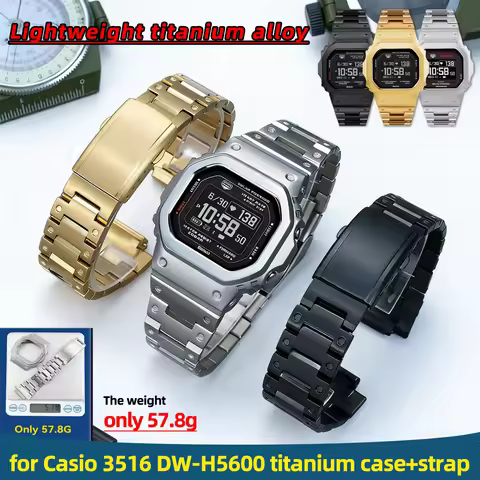 DW-H5600 MOD Kit titanium Case & Strap For Casio 3516 DW-H5600 Modified Lightweight titanium alloy M