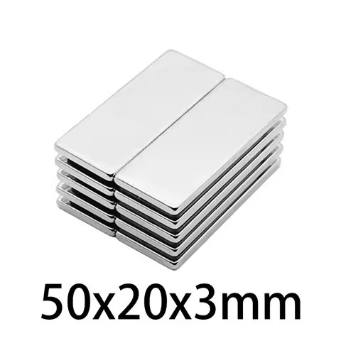 50x20x3mm Powerful Magnets Strong Block Magnets For Fridge, DIY, Building, Scientific, Craft, Educat