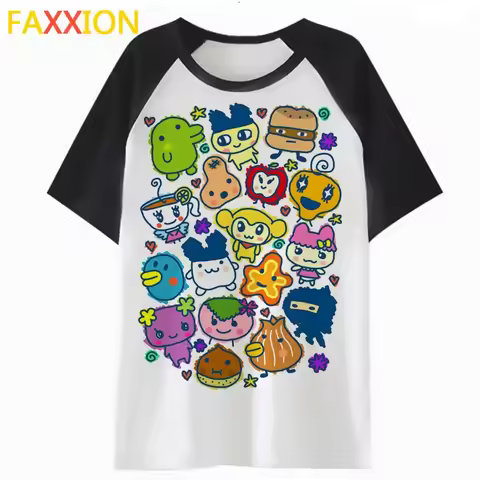 Tamagotchi Tama Friends t shirt tshirt tops graphic female kawaii cartoon harajuku t-shirt tee femme