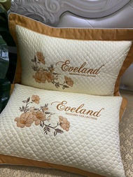 Đôi gối nằm cotton satin chần Bộ 2 gối nằm thêu vi tính có lớp lót cao cấp KT 45x65cm (bao gồm cả r