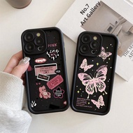 PREMIUM MATTE SOFT BLACK DOFF Cute Pink Pattern Case for Oppo A9 A5 A31 A32 A33 A53 A73 2020 A56s A5