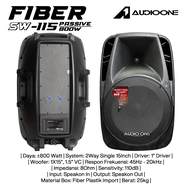 AUDIO ONE Speaker 15 Inch Pasif Aktif ZX 115 Monitor Bluetooth USB MP3 Original Box Fiber | DM