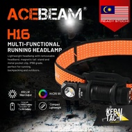 ACEBEAM H16 - Black 650L LED USB Rechargeable Headlamp - ORIGINAL - Ready Stock in MALAYSIA from KED