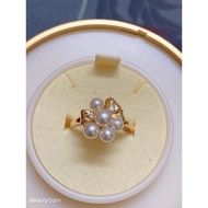 Japan famous jewelry brand  TASAKI K18 18K 750 AKOYA sea pearl and diamond ring