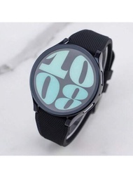 1入組運動舒適TPU殼+矽膠錶帶，適用於三星Galaxy Watch 6/5/4 40mm 44mm