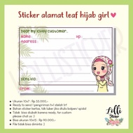 Hijab leaf address Sticker Girl
