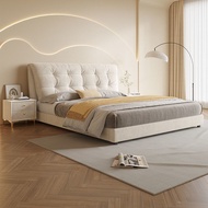 Velvet Bed, Soft Pack Bed, Multifunctional Storage Bed Super Single Size Bed Frame Queen Size Bed Fr