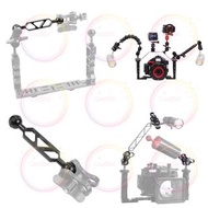 Diving Light Arm Ball Head CNC Aluminum Alloy GoPro DSLR Underwater Flash Camera Butterfly Clip Brac