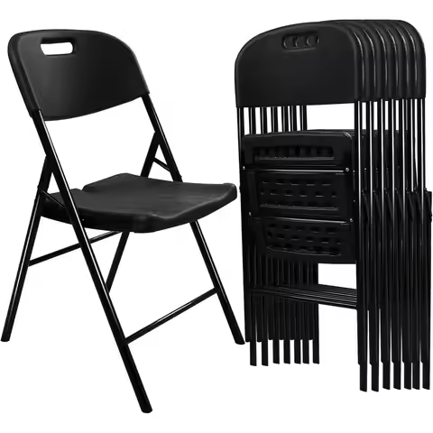 Set of 8 Durable Folding Chairs, 700 lbs Capacity, Suitable for Indoor and Outdoor Use, Ideal for Ca