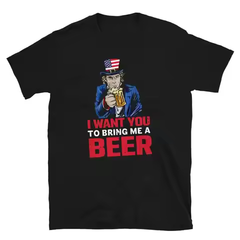 Bring Me A Beer July 4th of July USA US Flag T-Shirt