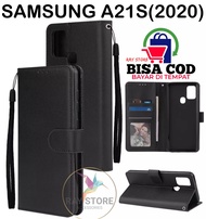 SAMSUNG A21S(2020) FLIP LEATHER CASE PREMIUM-FLIP WALLET CASE KULIT UNTUK SAMSUNG A21S(2020)- CASING