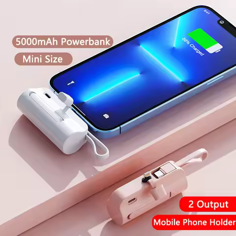 5000mAh Capsule Mini Power Bank For iPhone Samsung Huawei OPPO Xiaomi Poverbank Portable Charger Ext