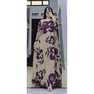 Daster Long Lengan Panjang LD 115 PB 130 Bawah Mata Kaki / Gamis Daster Bunga Bunga / Daster Panjang