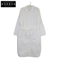 Hermes [สภาพดีเยี่ยม] ROSE ESPRIT CHEMISE TWILL DE COTTON AIRO เสื้อเชิ้ตผ้าคอตตอนพร้อมเข็มขัด ไซส์ 