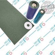 DMF5 Sheet of 36 cell head stickers 32650, 18650