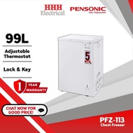 Pensonic 99L Chest Freezer White Inner PFZ-113 Peti Sejuk Beku
