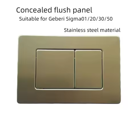 Stainless Steel Flush Panel Suitable for Geberit Cistern Flush Sigma Panel Modern Style Gold Button
