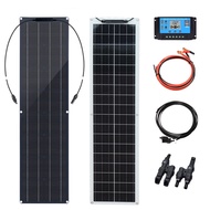 WUZECK Flexible Solar Panel kit 50 Watt  PV Module 100 Watt 12V 24V Solar cable Cell home outdoor Ca