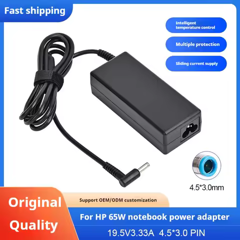 19.5v 3.33a 4.5*3.0mm 65W Blue Tip Laptop Charger AC Adapter for Hp 240 245 246 340S 470 348 G7 250 