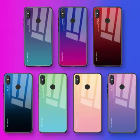 Tempered Glass Phone Case For Xiaomi Redmi Note 5 Plus 6 7 Pro Pocophone F1 Mi8 Mi 8 9 A2 A1 Lite 6X