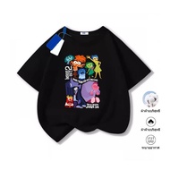 rb6t1fu3yn Children's Clothing T-Shirt Fashion Short Sleeves Cotton Round Neck Shirt Thick Cartoon C