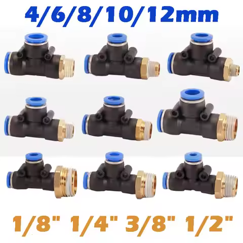 10/50/200PCS Pneumatic Fitting Quick Connector PD External Thread M5 1/8 "1/4 3/8 PT1/2 PU Air Hose 