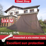 Awning Sun Shade Net Canvas Canopy Netting Sunshade Outdoor House Balcony Roof Sail Garden Shelter M