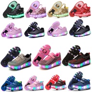 【 Mall quality 】change shoes for adult Heelys luminous charging Kapi shoes two wheels boys and girls