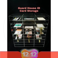 Acrylic Guard House/Security Guard ID Card Storage 30 Slot.