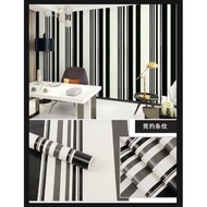 Black Striped Motif Wall Sticker Wallpaper cy1060 gh111 cy1018