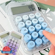 [3-5 DAYS DELIVERY]1/2PCS -Transparent Gradient Desktop Calculator, 10-Digit Display with Mechanical