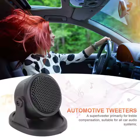 12V Mini Dome Tweeter 20W High Efficiency Car Speaker 45 Degree Adjustable Loudspeaker 98dB Car Hi-F